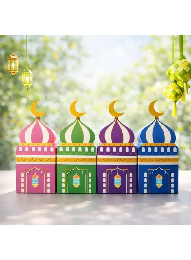12pcs Eid Mubarak Decorative Gift Boxes – Colorful Ramadan Party Favors & Eid Celebration Decorations - Image 2